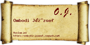 Ombodi József névjegykártya